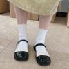 Calcetines Jk Japoneses de Verano Blancos con Volantes a Media Pantorrilla Calcetines de Chica a la Moda Calcetines Lolita para Mujer Blanco y Negro Estilo Ins