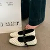Sapatos Mary Jane de Bolinhas Estilo Francês para Mulheres, Novo Modelo de Verão 2026, Adequados para Combinar com Vestidos, Sapatos de Festa, Sapatilhas Baixas
