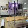 Pata de Mesa Transparente de Acrílico con Gradiente Negro Soporte Curvo Mesa de Café Isla Soporte Pata de Mesa Pie de Mesa