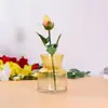 Vaso de Vidrio de Sodio-Calcio Transfronterizo al por Mayor Florero de Vidrio Simple Estilo Europeo Plantas Hidropónicas Flores Secas Florero de Flores Frescas Decoración