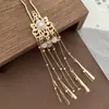 Nuevo Estilo Chino Metal Flor Borla Pasador de Pelo Tocados para Mujer Parte Trasera de la Cabeza Pasador de Pelo Accesorios para el Cabello Accesorios Vintage Pasador de Pelo