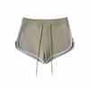 Shorts Esportivo de Contraste de Cor Versátil Feminino Novo Cintura Baixa Cordão Reto Casual Hot Pants S21023