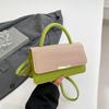Bolso de Mujer Personalizado de Textil de Moda 2025 Nueva Moda Costuras a Contraste Bolso Cuadrado Pequeño Bolso de Hombro Cruzado para Viajar