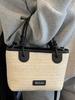 Bolso Pequeño Tejido Estilo Playa Lazy para Mujer 2025 Nuevo Verano Bolso Bandolera de Hombro Cesta de Verduras Cubo Bolso Tejido de Paja