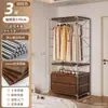 Armario abierto para dormitorio de casa, vestidor, estantería metálica de pie, nuevo armario colgante combinado estilo japonés
