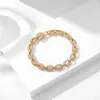 Moda Cruzada Europeia e Americana Novo Bracelet Cuban Ouro Banhado Corrente Hip-hop Feminino Pulseira Versátil Pulseira Atacado