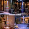 Luz de árbol de Navidad más vendida transfronteriza, luz de árbol en forma de cono LED, cambio de color RGB, control remoto, control por aplicación, luz ambiental multifuncional DIY