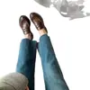 Mocasines de mujer de cuero estilo británico vintage con suela gruesa, modelo nuevo 2026, zapatos slip-on de tacón grueso