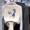 Camada base infantil de gola alta parcial, camiseta quente de manga comprida com forro de fleece para outono e inverno, para meninas e crianças mais velhas, feita de fleece alemão, adequada como camada interna para o outono