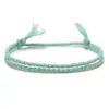 Pulsera de Cuerda de Algodón Multicolor Dopamina Tejida a Mano Pulsera de Algodón y Lino Multicolor Color Puro Pulsera para Mujer Simple Fría