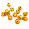 Nuevas cuentas redondas de loto de 16 mm para manualidades infantiles, rayas de abeja, panal, adornos de dos colores, cuentas de madera decorativas, accesorios para joyería