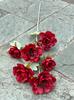 Nuevas flores artificiales rojas chinas para bodas rojo brillante rojo vino tinto guía de pasillo de salón de bodas decoración suave flores artificiales al por mayor