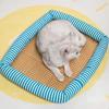 Nido de Gato de Verano, Esterilla para Mascotas, Esterilla de Ratán, Perrera, Esterilla para Nido de Gato, Esterilla Refrigerante de Hielo para Gatos, Base Antideslizante
