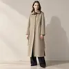 Casaco Estilo Hepburn, Casaco de Lã Cashmere, Casaco de Lã Dupla Face, Casaco Longo de Lã para o Dia a Dia Feminino, Casaco Outono/Inverno 2026