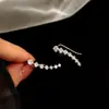 Fila de Pendientes de Diamante Brillantes, Elegante de Nicho, Pendientes de Lujo Accesible de Gama Alta, Nuevo Estilo de Moda 2024, Estilo de Celebridad de Internet de Lujo Accesible