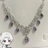 Além do Mundo: Colar Roxo Presente de Xia Xiao, Luxo Leve, Corrente para Clavícula com Pingente de Gota e Franja Simples, Gargantilha Elegante Versátil