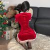 Oshilin Nueva Ropa Interior Sexy Sexy Cheongsam Uniforme de Navidad Tentación Rojo Pasión Ropa Traje de la Dinastía Han para Mujeres