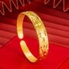 Pulsera Abierta Brillante Chapada en Oro Gipsofila Pulsera Cielo Estrellado Electrochapado al Vacío Joyería de Boda de Imitación