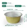Suministro Directo de Fábrica de Cajas de Empaque de Lata Selladas con Plástico para Tazones, Cajas de Tazones Desechables de Papel de Aluminio Dorado de Grado Alimenticio, Recipientes para Postres y Frutas