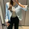 Blazer corto de tweed para mujer de la moda de Dongdaemun, Corea, lujo ligero, moderno, popular entre las celebridades de internet y las damas elegantes