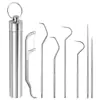 Set de Palillos de Acero Inoxidable Tubo de Almacenamiento Portátil Cuidado Palillo de Metal Herramienta de Limpieza Bucal Lista para la Venta