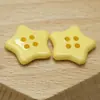 Botones de Estrella Lindos Más Vendidos, Materiales de Botones de Resina de Estrella de Cinco Puntas de Cuatro Agujeros de Alta Calidad para Manualidades DIY, Botones para Ropa de Muñecas