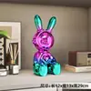 Adornos decorativos de astronauta conejo electrochapados europeos y americanos para sala de estar, entrada, mueble de TV, decoraciones artesanales, regalos personalizados