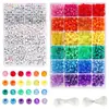 Cuentas de Cubo de Colores de 24 Compartimentos Transfronterizas Cuentas Sueltas Set de Cuentas para Manualidades Cadena para Teléfono Móvil Hecha a Mano Llavero Accesorios