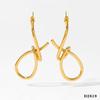 Pendientes de Nudo de Cuerda de Diseño de Nicho Europeo y Americano Adecuados para la Atmósfera Femenina Muy Simples Creativos Dulces Geniales Pendientes de Chica Picante Venta al por Mayor