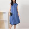 Sanzhai plissado feito à mão quadrado plissado vestido colorido novo verão 2022 solto confortável plus size vestido de comprimento médio moda