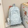 Nova Mochila Casual Estilo Coreano Ins com Bolinhas para Alunas do Ensino Fundamental II e Médio, Aparência de Alta Qualidade, Mochila Escolar Leve, Mochila Pequena