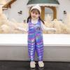 Macacão Novo Infantil Colorido Sem Lavagem de Algodão com Alças Calça Grossa para Bebê Roupa Externa Calça de Algodão para Meninos e Meninas