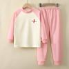 Conjunto de Roupas Íntimas Infantis Puro Algodão Roupas para Casa das Meninas Adolescentes Médio e Grande Roupas Quentes de Outono Calças de Outono Roupas Infantis