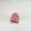 Sombrero de lana para niños de otoño e invierno, gorro de punto simple con etiqueta de letras, simple y cálido para niños y niñas, gorro de punto para bebé
