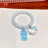 Colgante Lindo de Kt Miffy Fresa Cuerda de Teléfono Goma para el Cabello Dibujo Animado Estilo Dulce Infantil Cuerda para Cola de Cabello Accesorios para el Cabello Venta al por Mayor