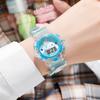 Fabricantes al por mayor en stock nuevos relojes electrónicos redondos, relojes de dibujos animados para niños, luces intermitentes de colores, relojes electrónicos musicales