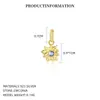 Fornecimento Exclusivo Transfronteiriço de Pingente de Prata Esterlina S925 Pedra de Nascimento de Dezembro, Pingente de Zircônia Colorida Inlaid de Luxo Leve Europeu e Americano, Acessórios Femininos