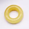Acessórios de anel de corrida de 16mm anel de jade branco anel de rosquinha de jade fivela segura colar colar para clavícula pingente pingente pingente