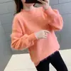 Suéter de Mujer Otoño/Invierno 2026 Nuevo Tejido Grueso Camisa Base Estilo Perezoso Holgado Top Interior de Manga Abullonada