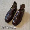 Mocassins femininos retrô, sem cadarço, com aumento interno de 6cm de altura, salto baixo, estilo britânico, bico redondo, sapatos pequenos