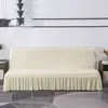 Funda de sofá elástica sin brazos, con ribete jacquard de cobertura total, funda para sofá cama plegable, adecuada para todas las estaciones, funda protectora a prueba de polvo