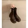 Botas para moldear las piernas~botines elásticos que cubren la pierna, con cremallera trasera, suela gruesa, forro polar para mujer, botas estilo Martin ajustadas