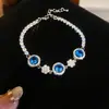 Pulsera Redonda de Flor de Zirconia Transfronteriza Europea y Americana Exquisito Diseño de Nicho Pulsera de Lujo Ligero Sensación de Alta Gama Pulsera Versátil