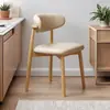 Silla de comedor de madera maciza nórdica para uso doméstico, silla moderna minimalista de lujo ligero de moda con respaldo, adecuada para mesas y sillas de comedor de hotel, restaurante y comerciales