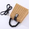 Ins2021 nuevo bolso retro de ratán bolso de mano con cuentas bolso tejido bolso casual de mujer para vacaciones en la playa