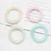 Macarons Estilo Coreano Caramelo Transparente Escarchado Color Simple Para Todas las Ocasiones Anillo para el Cabello Tipo Cable de Teléfono Anillo Grande para el Cabello Color Gelatina