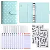 Cuaderno de lunares transfronterizo A6 creativo macarrón de hojas sueltas libro de presupuesto en efectivo PU cuaderno de plan de ahorros