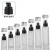 Atacado Lançamento Vidro Fosco Frasco Selado para Loção Frasco Dosador Cosmético Spray de Pressão Frasco para Perfume Mousse