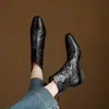 Botines Cortos de Piel de Oveja Estilo Retro Británico para Mujer, sin Cordones con Cremallera Trasera, Tacón Grueso, Punta Cuadrada, Botas Martin, Talla 40, Botas de Mujer de Comercio Exterior Transfronterizo