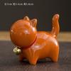 Linda Campana Xiaomeng Gato Mascota de Té Adorno Cubierta Cerámica Gato Gato Wenchuang Joyería Soporte para Pinceles Soporte para Palillos Escritorio
